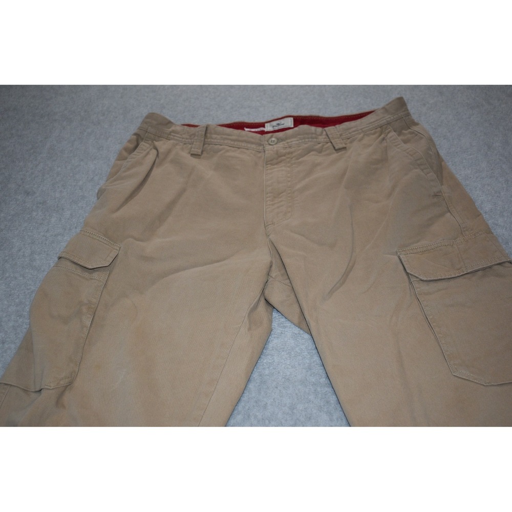 Dockers Cargo Pants Mens 36x32 Baggy Tan Khaki Flat Front Relaxed Fit Cotton - Picture 3 of 7